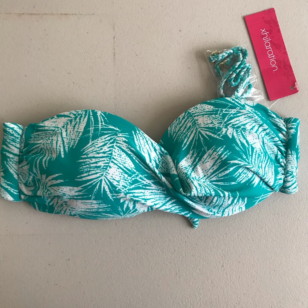 Xhilaration Braided Bandeau Bikini Top (Aqua)